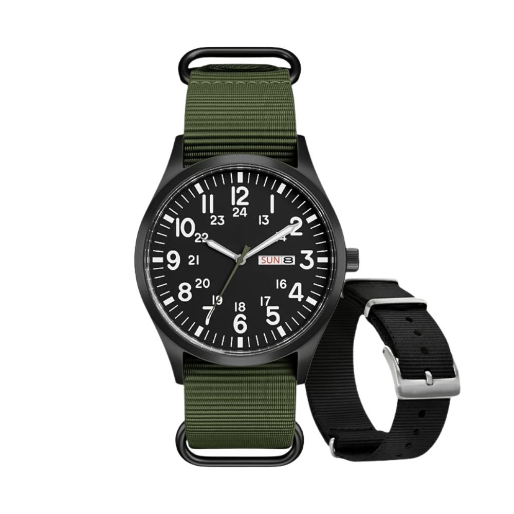 NORDHORNE SENTINEL BLACKOUT - (WATCH + EXTRA STRAP)