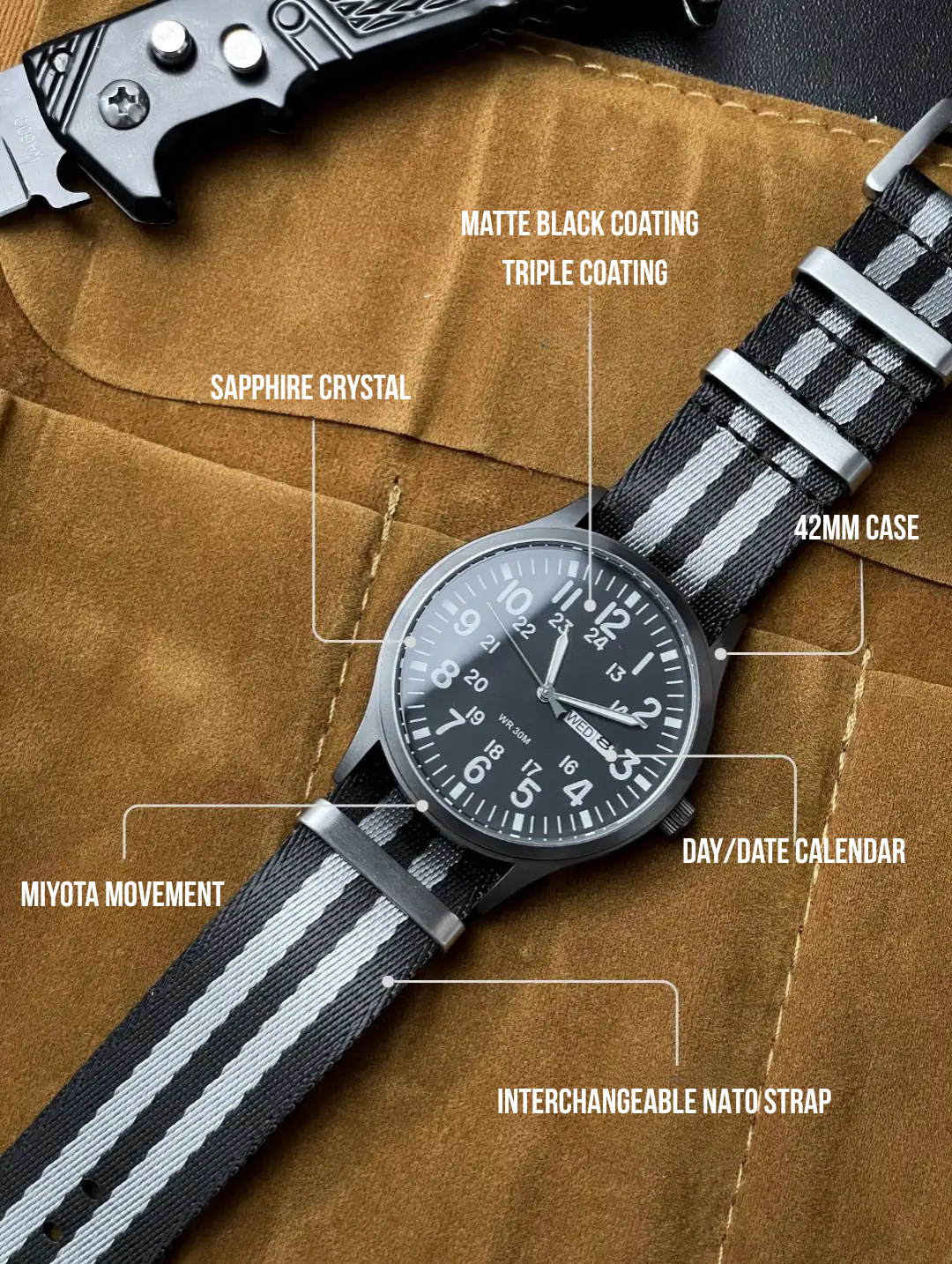NORDHORNE SENTINEL VERDANT - (WATCH + EXTRA STRAP)