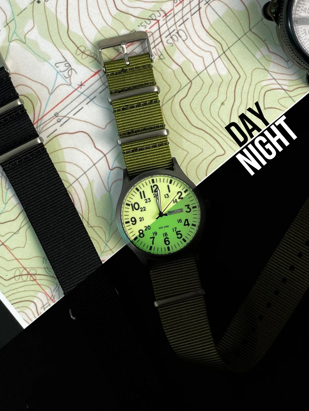 NORDHORNE SENTINEL BLACKOUT - (WATCH + EXTRA STRAP)